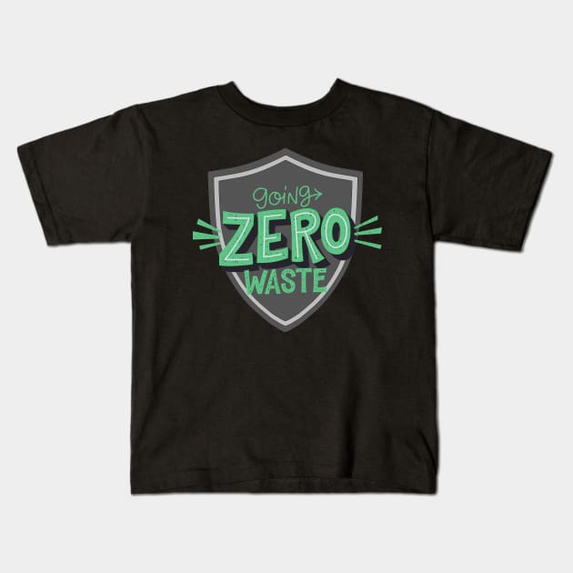 Going zero waste Kids T-Shirt by Eveline D’souza